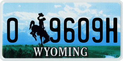WY license plate 09609H