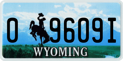 WY license plate 09609I