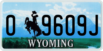 WY license plate 09609J