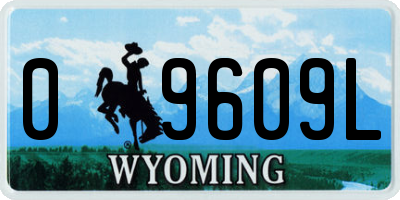 WY license plate 09609L