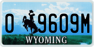 WY license plate 09609M