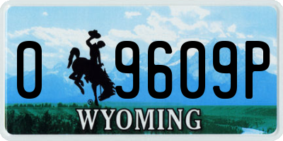 WY license plate 09609P