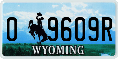 WY license plate 09609R