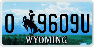 WY license plate 09609U