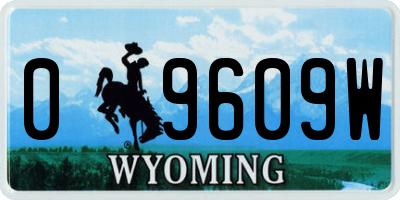 WY license plate 09609W