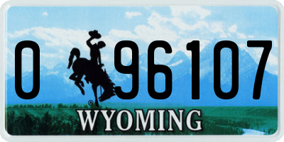 WY license plate 096107