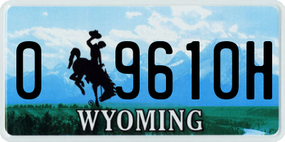 WY license plate 09610H