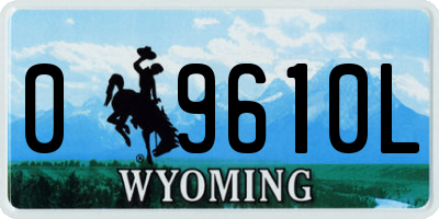 WY license plate 09610L
