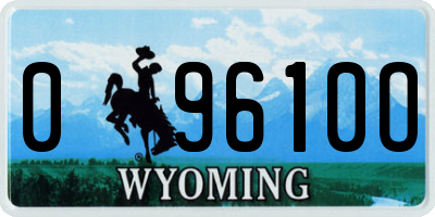 WY license plate 09610O