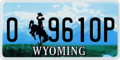 WY license plate 09610P