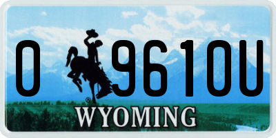 WY license plate 09610U