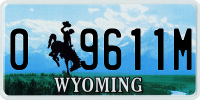 WY license plate 09611M