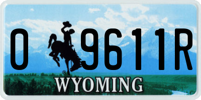 WY license plate 09611R