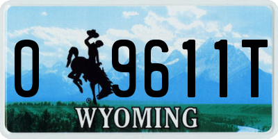 WY license plate 09611T