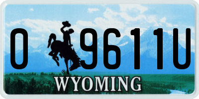 WY license plate 09611U