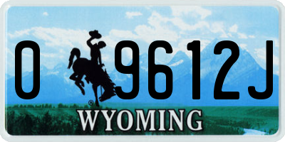 WY license plate 09612J