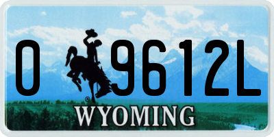 WY license plate 09612L