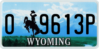 WY license plate 09613P