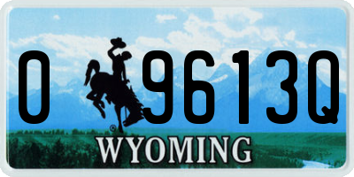 WY license plate 09613Q