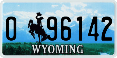 WY license plate 096142
