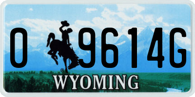 WY license plate 09614G