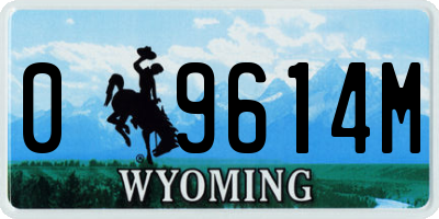 WY license plate 09614M