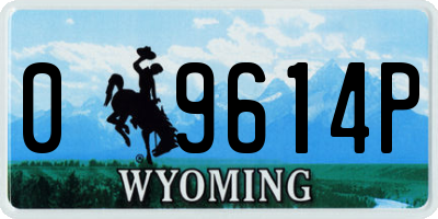 WY license plate 09614P