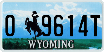 WY license plate 09614T