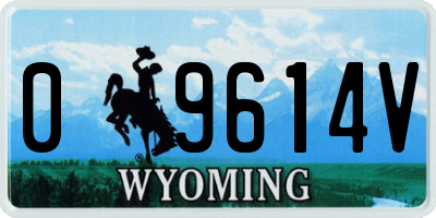 WY license plate 09614V