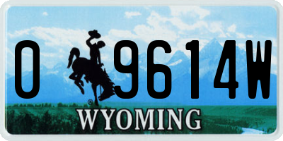 WY license plate 09614W