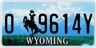 WY license plate 09614Y