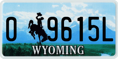 WY license plate 09615L