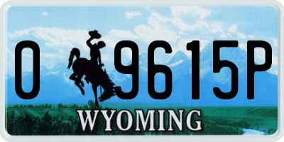 WY license plate 09615P
