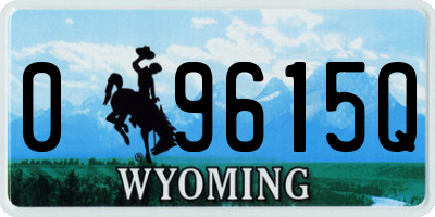 WY license plate 09615Q