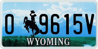 WY license plate 09615V