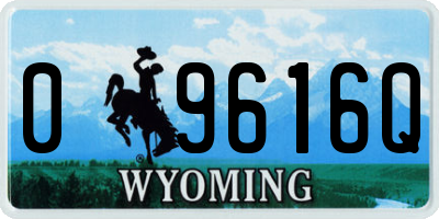 WY license plate 09616Q