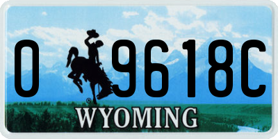 WY license plate 09618C