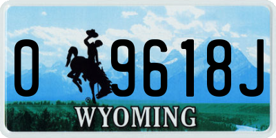 WY license plate 09618J