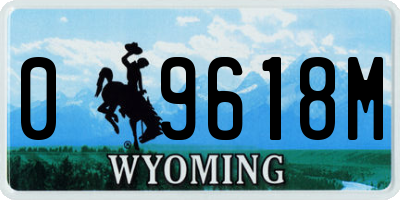 WY license plate 09618M