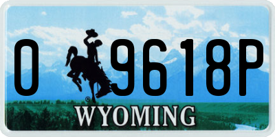 WY license plate 09618P
