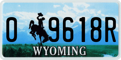 WY license plate 09618R