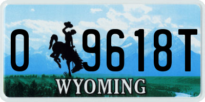 WY license plate 09618T
