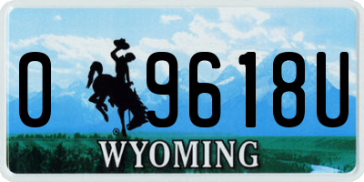WY license plate 09618U