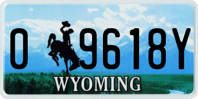 WY license plate 09618Y