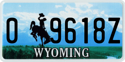 WY license plate 09618Z