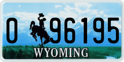 WY license plate 096195