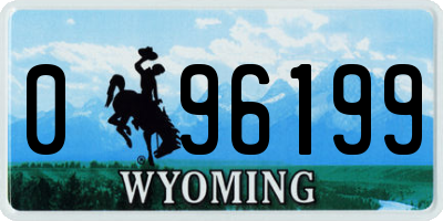 WY license plate 096199