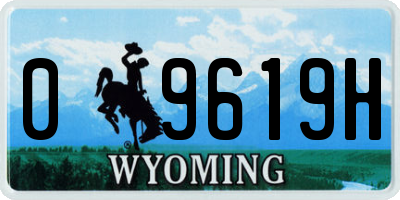 WY license plate 09619H