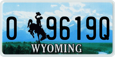 WY license plate 09619Q