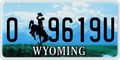 WY license plate 09619U